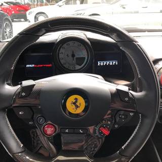 Ferrari steering wheel wallpaper