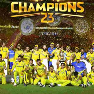 CSK trophy wallpaper