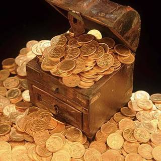 Gold treasure wallpaper