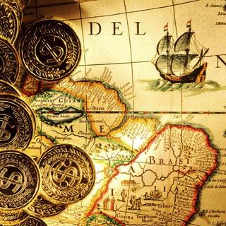 Gold treasure wallpaper