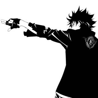 Black and white anime character wallpaper