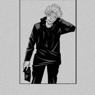 Black and white anime character wallpaper