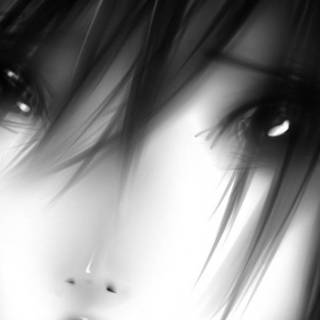 Black and white anime girl wallpaper