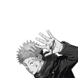 Black and white anime character wallpaper