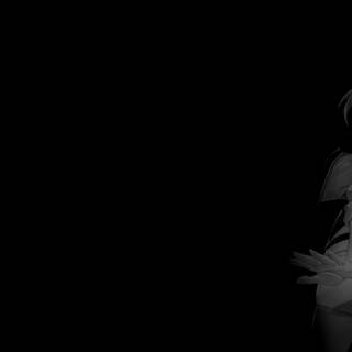Black and white anime girl wallpaper