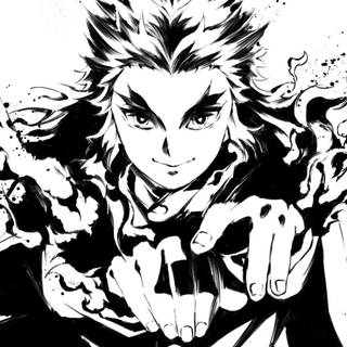 Black and white anime character wallpaper