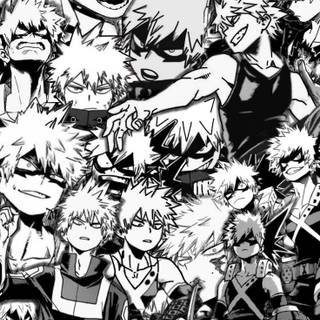 Black and white anime character wallpaper