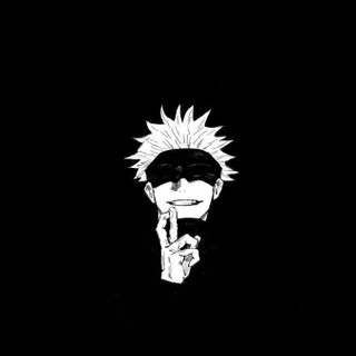 Black and white anime character wallpaper