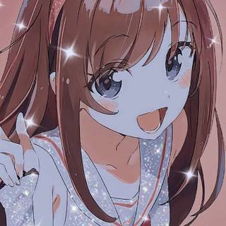 Anime girl adorable preppy wallpaper