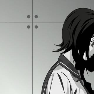 Black and white anime character wallpaper