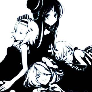 Black and white anime character wallpaper