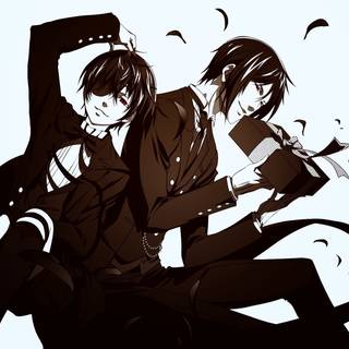 Black and white anime character wallpaper