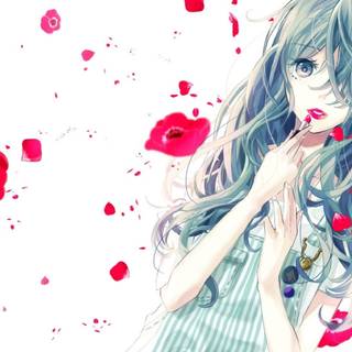 Anime girl adorable preppy wallpaper