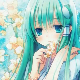 Anime girl adorable preppy wallpaper