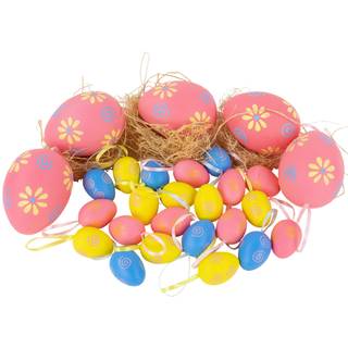 Pink and yellow Easter eggs wallpaper