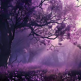 Violet aesthetic desktop wallpaper