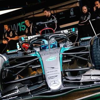 Mercedes W15 iPhone wallpaper