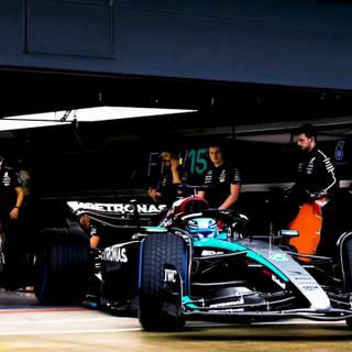 Mercedes W15 iPhone wallpaper