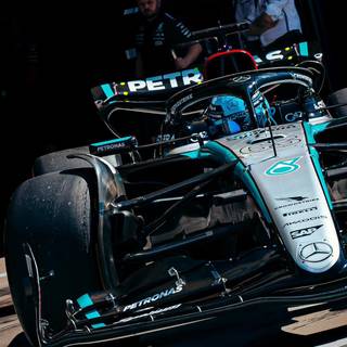 Mercedes W15 iPhone wallpaper