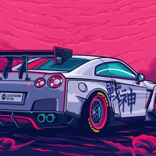 GTR cartoon wallpaper