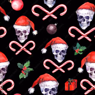 Christmas skull wallpaper