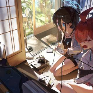 Anime PlayStation girl wallpaper