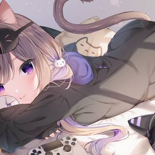 Anime PlayStation girl wallpaper
