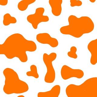 Orange cow print wallpaper