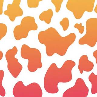 Orange cow print wallpaper