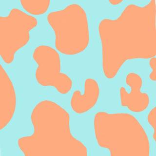 Orange cow print wallpaper