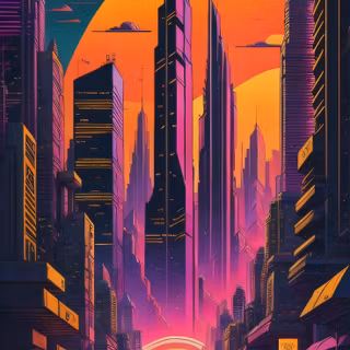 Retro Cyberpunk art wallpaper