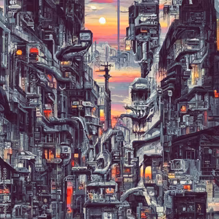 Retro Cyberpunk art wallpaper