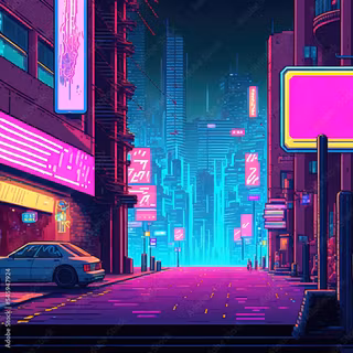Retro Cyberpunk art wallpaper