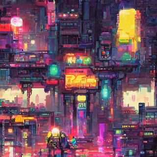 Retro Cyberpunk art wallpaper