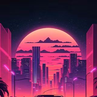 Retro Cyberpunk art wallpaper