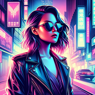Retro Cyberpunk art wallpaper
