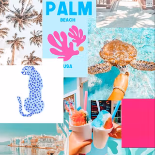 Summer collage preppy wallpaper