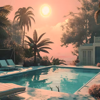 Summer aesthetic preppy desktop wallpaper