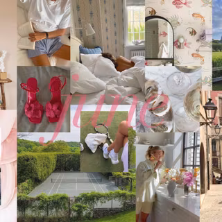 Summer collage preppy wallpaper