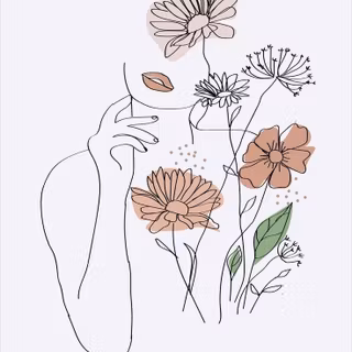 Spring landscape minimalist wallpaper