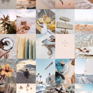 Summer collage preppy wallpaper