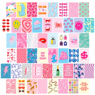 Summer collage preppy wallpaper