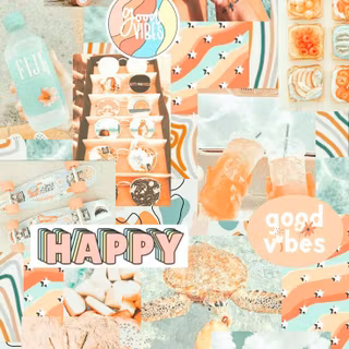 Summer collage preppy wallpaper