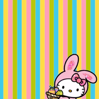 Cute Hello Kitty Easter wallpaper
