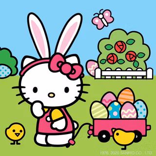 Cute Hello Kitty Easter wallpaper