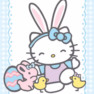 Cute Hello Kitty Easter wallpaper