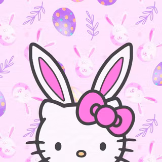 Cute Hello Kitty Easter wallpaper