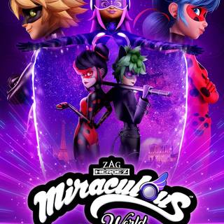 Miraculous World: Paris Tales of Shadybug and Claw Noir wallpaper