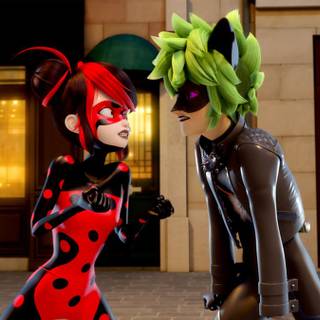 Miraculous World: Paris Tales of Shadybug and Claw Noir wallpaper