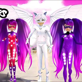 Miraculous World: Paris Tales of Shadybug and Claw Noir wallpaper